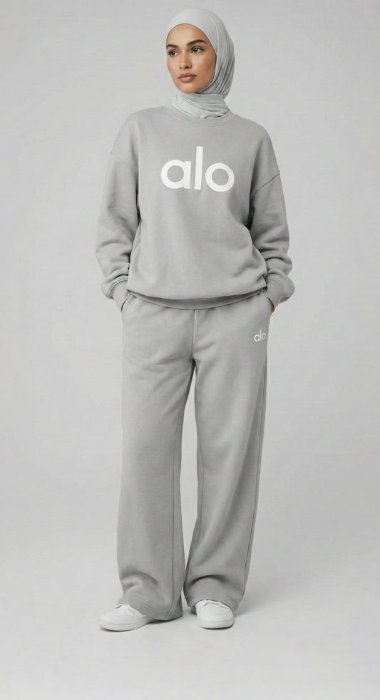 ALO Cozy Set Gray